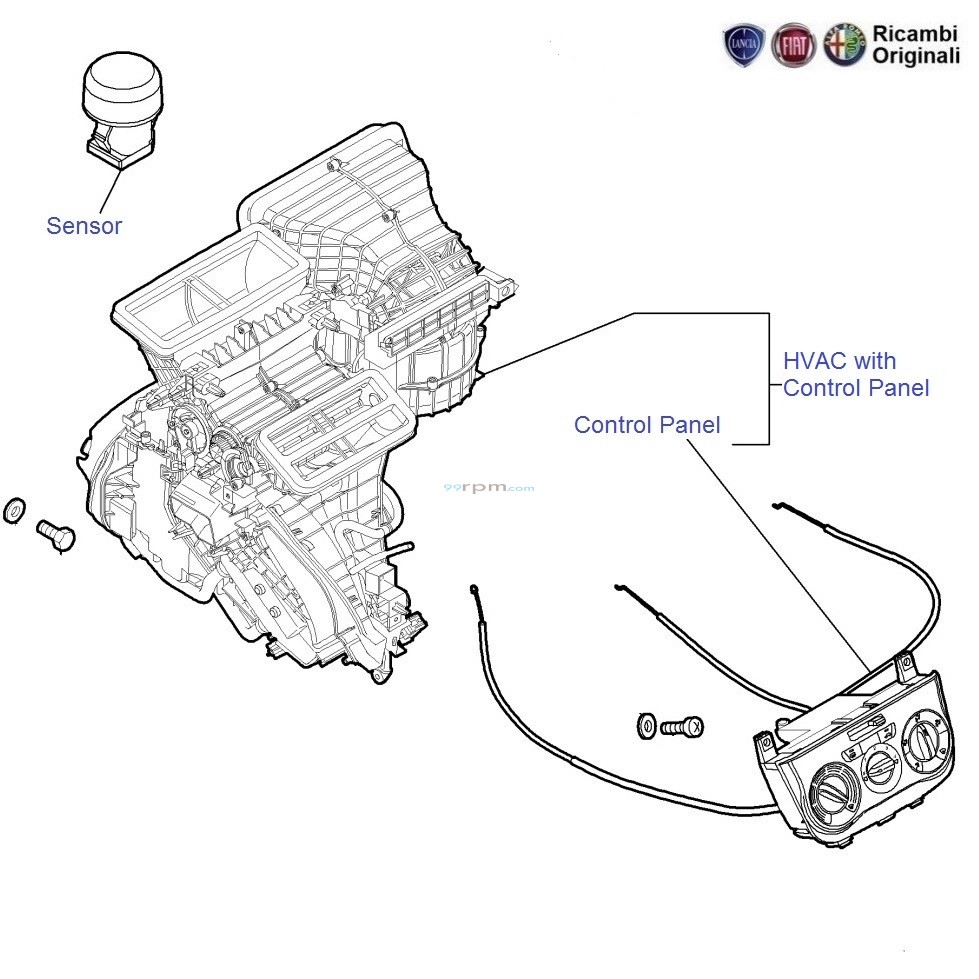 fiat linea ac control panel