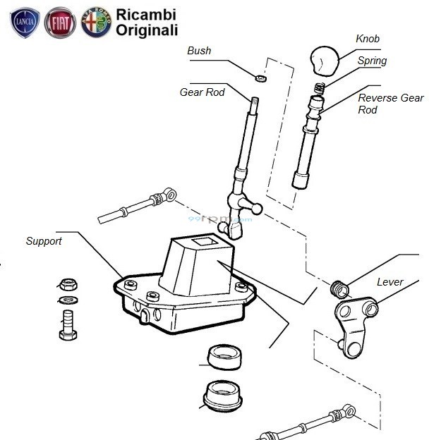 fiat palio gear lever base