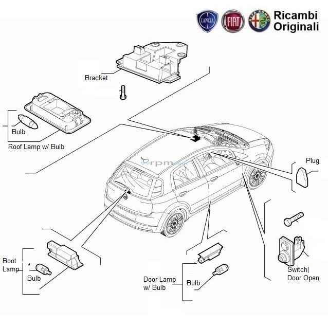 New OEM Fiat Punto Evo Grande Punto Left Roof Protection Strip