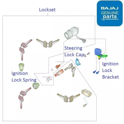 bajaj avenger 220 ignition lock price