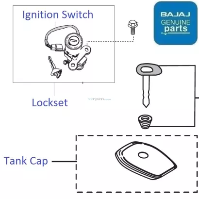 bajaj boxer lock set price