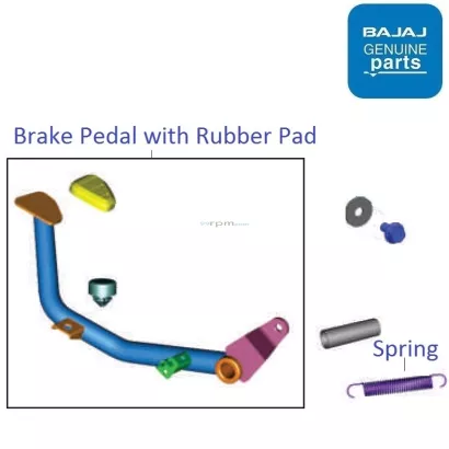 Bajaj V15: Brake Pedal