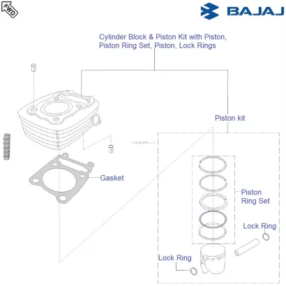 pulsar 180 piston