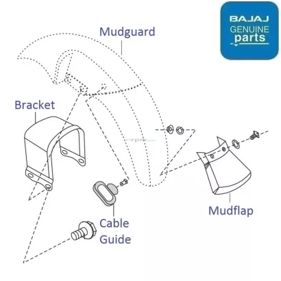 discover 100m front mudguard