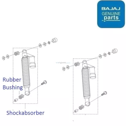 bajaj discover 125 rear shock absorber price