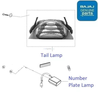 bajaj discover 125 tail light price