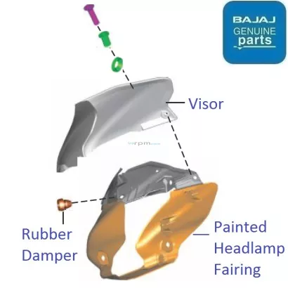 bajaj discover 125 headlight visor price