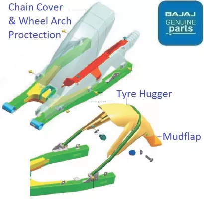 bajaj discover 125 st chain cover price