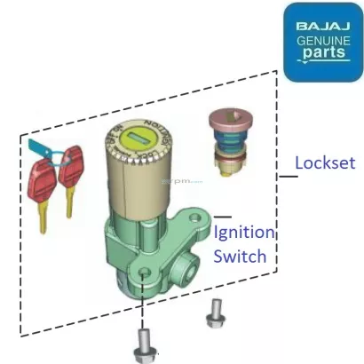 bajaj discover 100 lock set price