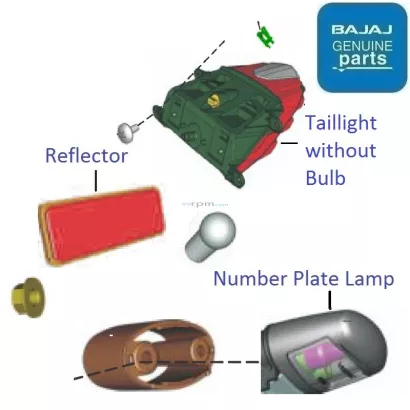 bajaj discover 125 tail light price