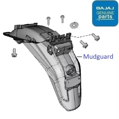 bajaj discover 125 front mudguard price