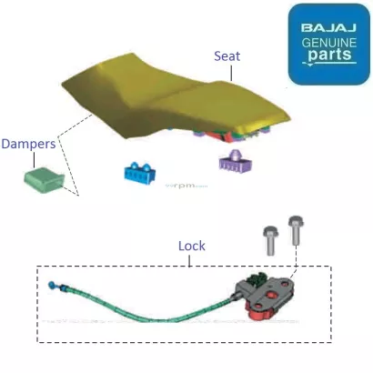 bajaj discover 150f lock set price