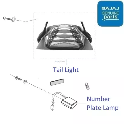 bajaj discover 150 tail light price