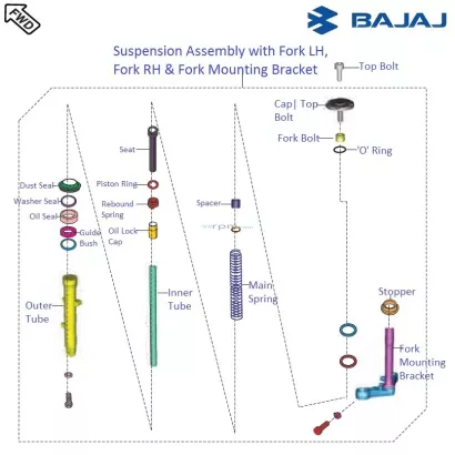 pulsar rs 200 rear suspension price