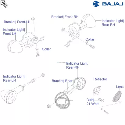 bajaj avenger indicator lights