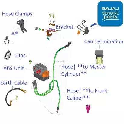 pulsar 150 front disc brake cable price