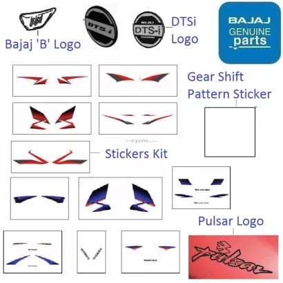 pulsar 220 sticker kit price