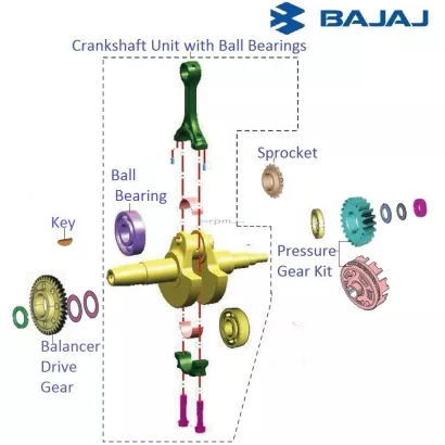 Bajaj Pulsar 0ns Crankshaft