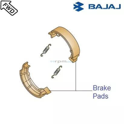 bajaj avenger 15 brake shoe price