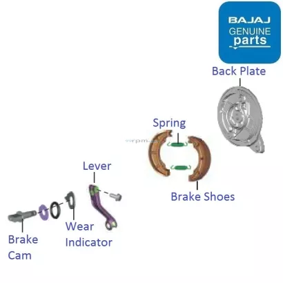 pulsar 150 back brake shoe price