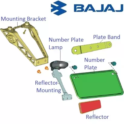 Bajaj Pulsar 200NS: Rear Number Plate