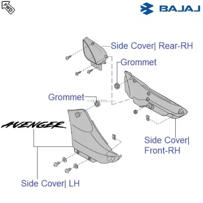 pulsar 180 side cover price