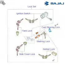 bajaj pulsar 220 original lock set price