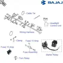 bajaj pulsar wiring kit price